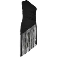Gina Tricot  - Fringe top - Off shoulder tops - Zwart - L - Dames