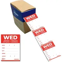 Avery Etiket HACCP woensdag-rood 40x56mm 500 stuks