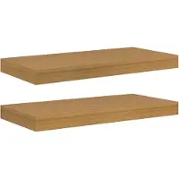 vidaXL Wandplank 2 st Beige 50 x 23,5 x 3,8 cm Bewerkt hout