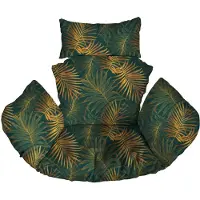 Ferocity - Hangstoel Kussen XXL - Hangstoelkussen - Tuincocon Kussen - Schommelkussen - Polyester - Palm Groen