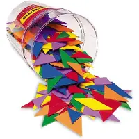 Learning Resources tangram puzzelspel 6 kleuren educatief speelgoed. - 3+