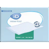 Ontex iD ID Expert Protect Super 90 x 180 cm (bordable) - 8 paquets de 20 protections