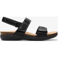 Clarks April Clover Zwarte Combi Sandalen