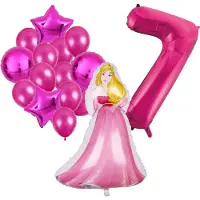 Amscan Doornroosje ballonnen pakket - 108x69cm - Folie Ballon - Prinses - Themafeest - 7 jaar - Verjaardag - Ballonnen - Versiering - Helium ballon