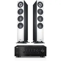 Teufel DEFINION 3 + Yamaha R-N800A Stereo Wit/zwart