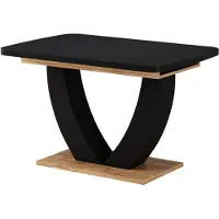Vicco Eettafel Fenaro, Zwart/Goudkleurig Eiken, 120-160 x 80 cm Uitschuifbaar