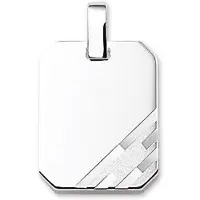 The Jewelry Collection graveerhanger poli/mat zilver gerhodineerd 1329813