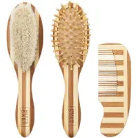 Meyco Kapset Bamboe Strip Natural/Walnut 3-delig