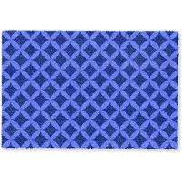 MuchoWow Deurmat 90x60 cm - Droogloopmat Patroon - Blauw - Mat voor binnen - Schoonloopmat - Deurmatten met print - Inloopmat