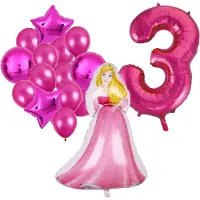 Amscan Doornroosje ballonnen pakket - 108x69cm - Folie Ballon - Prinses - Themafeest - 3 jaar - Verjaardag - Ballonnen - Versiering - Helium ballon