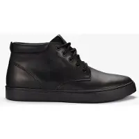 Clarks Lockton Mid Zwarte Leren Boots