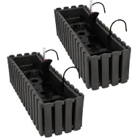 Kadax Balkonbloembak - Grijs - 60cm - PVC - Geschikt Voor Binnen & Buiten
