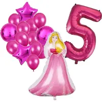 Amscan Doornroosje ballonnen pakket - 108x69cm - Folie Ballon - Prinses - Themafeest - 5 jaar - Verjaardag - Ballonnen - Versiering - Helium ballon