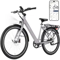 Hitway Elektrische Fiets BK18 Pro - Trendy 28 Inch City Commuter EBike met Afneembare 36V 10.4Ah Lithium Batterij - Mountain E-Bike met 250W Motor - APP Bediening - IP54 Waterdicht