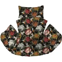 Ferocity - Hangstoel Kussen XXL - Hangstoelkussen - Tuincocon Kussen - Schommelkussen - Polyester - Kleurige Bloemen