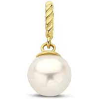 New Bling - 9NBG-0913 - 14K geelgouden Hanger – Witte Parel – Dames Hanger