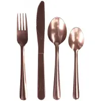Home Deco Factory Bestekset - 32 delig - koper kleur - metaal - 8 personen
