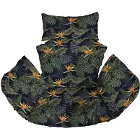 Ferocity - Hangstoel Kussen XXL - Hangstoelkussen - Tuincocon Kussen - Schommelkussen - Polyester - Palmen Paradijsvogelbloem