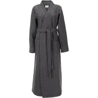 Zohome Luxe Wafel Badjas - Steel Grey Steel Grey / L