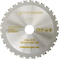 Rothenberger Zaagblad | buiten d. 125 mm aantal tanden 30 | gat d. 20 mm | 1 stuk - 1500003674 1500003674