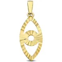 New Bling - 9NBG-0922 - 14K geelgouden Hanger – Nazar Dia Cut – Dames Hanger