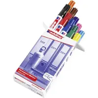 Edding 3000 permanent marker - 10 kleuren - 10 stiften - ronde punt 1,5-3 mm - water en wrijfvast - voor karton, kunststof, hout, metaal, etc. - alcohol markers voor volwassenen