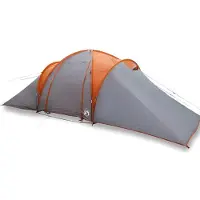 vidaXL Koepeltent 6-persoons waterdicht grijs en oranje