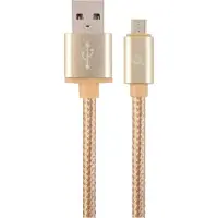 Gembird ! Baumwolle geflochtenes Micro-USB-Kabel / 1,8 m / Gold