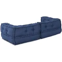 vidaXL Modulebankeenheid 3 st Stof Indigo 140 x 70 x 36 cm