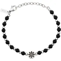Breil Armband 'Soundwave' zwart / zilver
