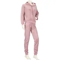 Apollo Huispak dames - Paars - Maat S/M - huispak dames volwassenen fleece - joggingpak dames - huispak dames volwassenen