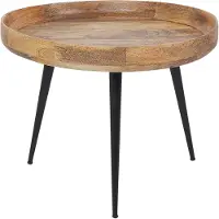 Beliani EDNA - Salontafel - Lichte houtkleur - Mangohout
