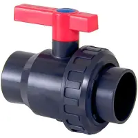 Cepex 22796 Ø3 ``uniblock´´ Ball Valve Bsp Female Thread Seating Joints Hdpe O-rings Epdm Grijs