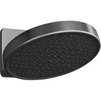 Hotbath Hoofddouche Cobber 1-F opbouw, 300mm Kantelbare Wandarm Geborsteld Zwart