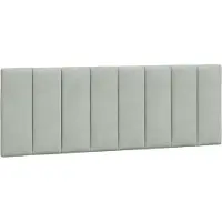 vidaXL Hoofdbordkussen "Hanko" 120 cm fluweel lichtgrijs