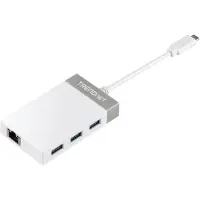Trendnet TUC-ETGH3 TUC-ETGH3 USB-hub 3 poorten USB-C, USB-A, RJ45 USB 3.0 5 GBit/s Grijs