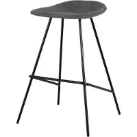 Tenzo barkruk metaal/koord stof 2 stuks