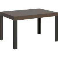 Itamoby - Uittrekbare eettafel 140/244x90 cm, serie Linea, notenhoutfineer, poten in antracietgrijs