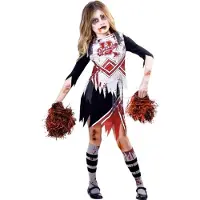 Amscan Dead Cheerleader-kostuum Volwassenen Vrouwen Zie afbeelding Halloween en Horror Maat 1