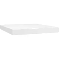 vidaXL Pocketveringmatras medium 160x200x20 cm kunstleer wit