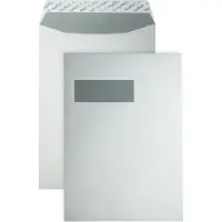 DULA EA4 Enveloppen - Akte envelop - Venster links - 220 x 312 mm - 500 stuks - Wit -zelfklevend met plakstrip - 120 gram -
