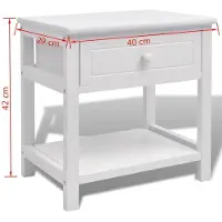 vidaXL Nachtkastjes 2 stuks hout wit