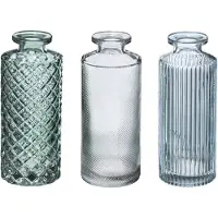Atmosphera Glazen vaas SINGLE, set van 3