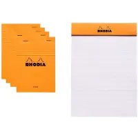 Rhodia Schrijfblok rhodia a6 lijn 80vel 80gr oranje | 10 stuks