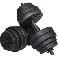 Springos Dumbbells Set | Gewichten set | Halterset | 16 gewichten | 30 kg | Zwart