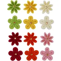 Creativ Company Creotime Bloemen van vilt, d: 30 mm, 120 assorti