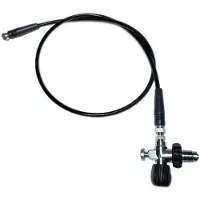 Metalsub Hose With Din 200/300 Valve 1/4´´ Bsp Female Compressor Zwart 150 cm
