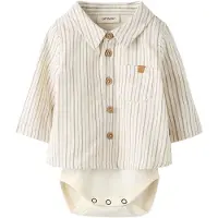 Lil´ Atelier Rompertje/body donkerbeige / wolwit