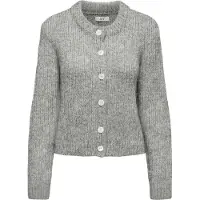 ONLY Gebreid vest 'JDYDinea' grijs gemêleerd
