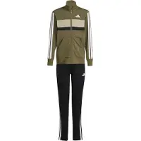 Adidas Trainingspak 'Seasonal Essentials Tiberio' olijfgroen / zwart / wit